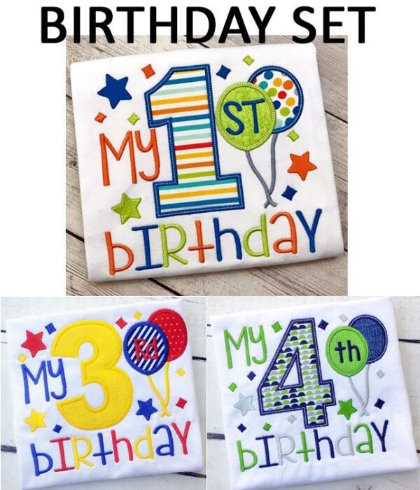 My Birthday Set Applique