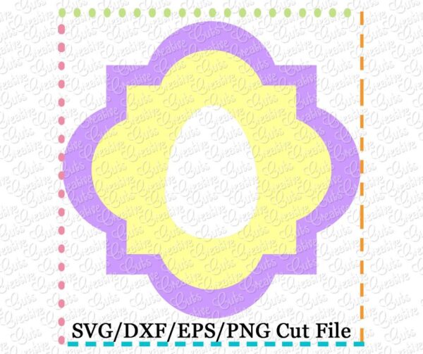 Quatrefoil Easter Egg Cutting File SVG DXF EPS