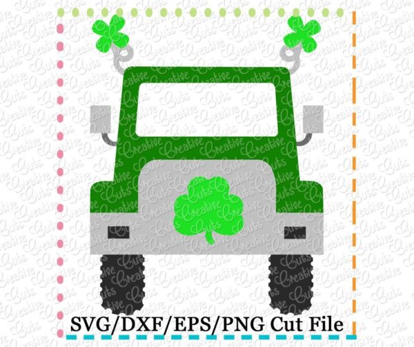 St Patrick's Jeep Cutting File SVG DXF EPS