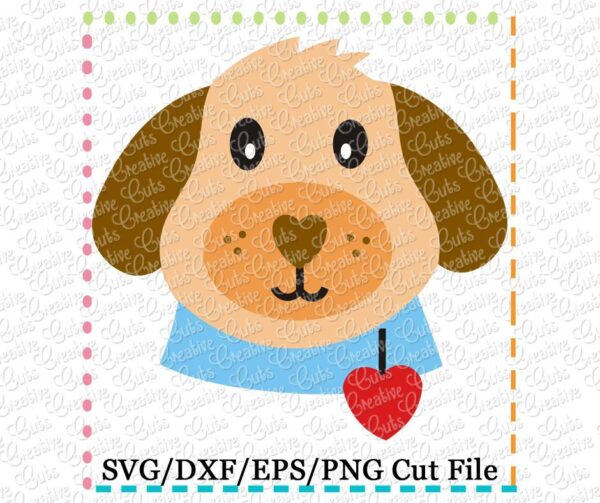 Valentine Dog Cutting File SVG DXF EPS