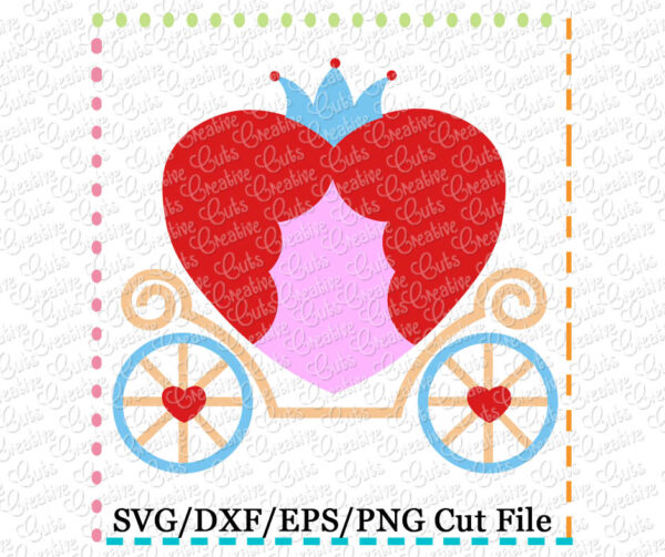 Heart Carriage Cutting File SVG DXF EPS