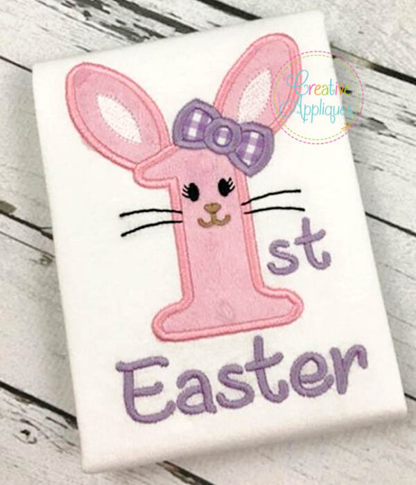 1st Easter Bunny Girl Applique