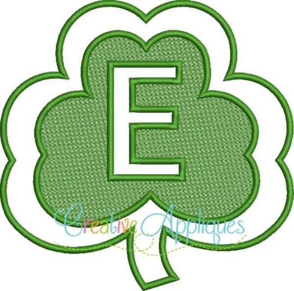 Embossed Clover St Patrick's Embroidery Alphabet - Image 3