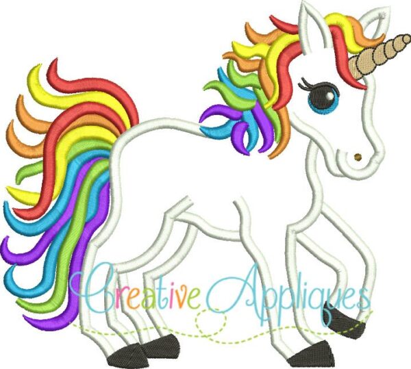 Rainbow Unicorn Applique - Image 2