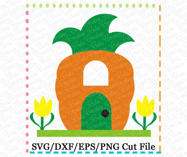 Carrot House Cutting File SVG DXF EPS