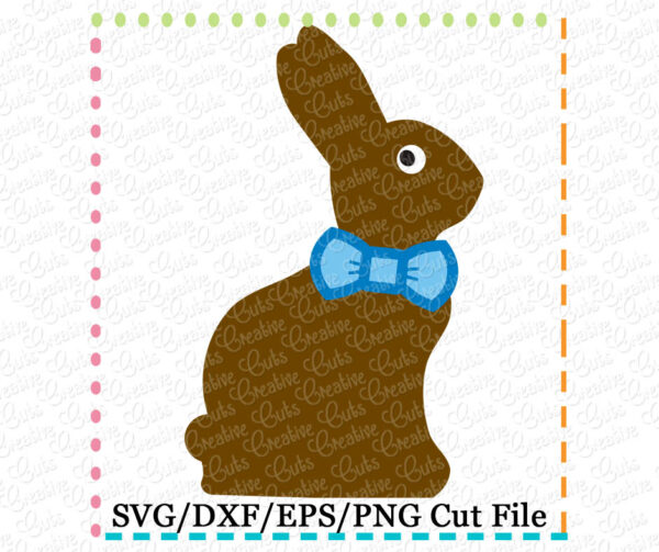 Chocolate Bunny Rabbit Boy Cutting File SVG DXF EPS