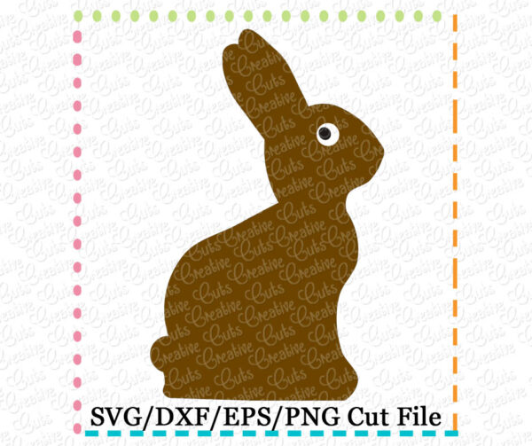 Chocolate Bunny Rabbit Cutting File SVG DXF EPS