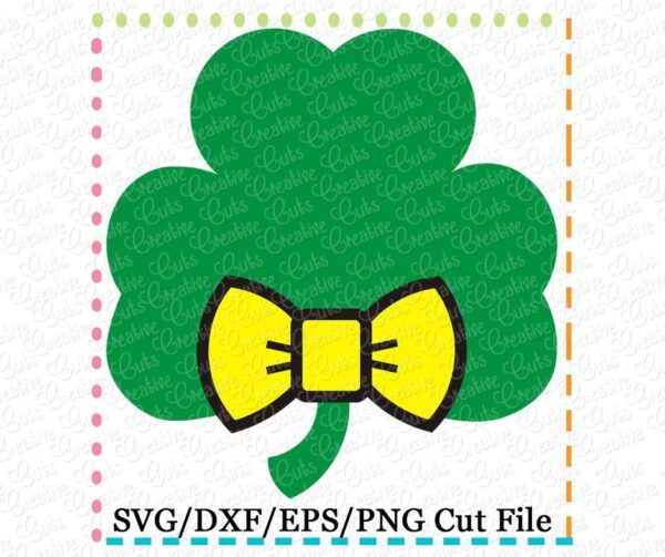 Clover Shamrock Bow Tie Cutting File SVG DXF EPS