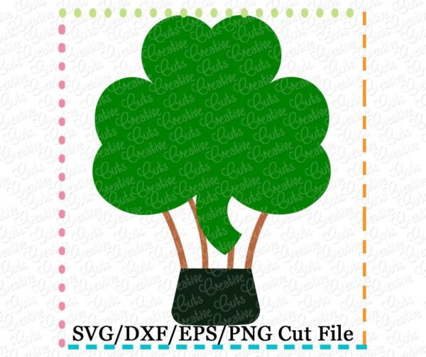 Clover Shamrock Hot Air Balloon Cutting File SVG DXF EPS