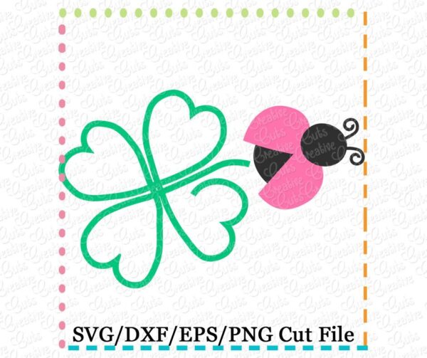 Ladybug Clover Cutting File SVG DXF EPS