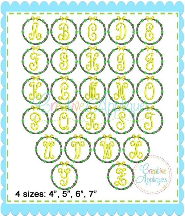 St Patrick's Monogram Embroidery Alphabet - Image 4