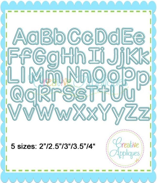 Corner of the Sky Applique Alphabet Font - SMALL: 2"-4" - Image 2