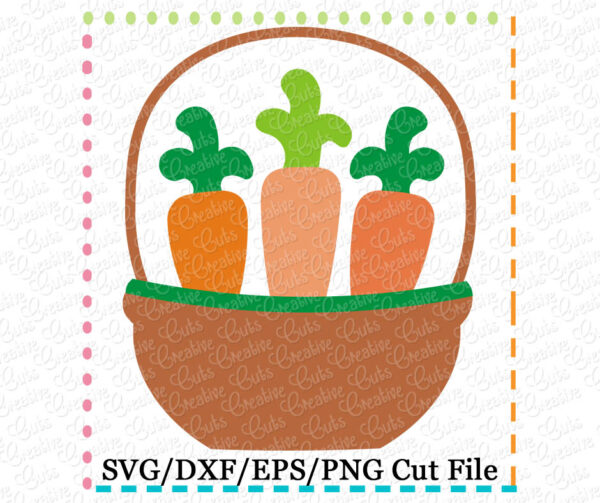 Carrot Basket Cutting File SVG DXF EPS