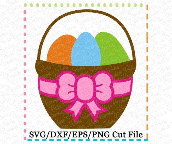 Easter Basket Bow Cutting File SVG DXF EPS