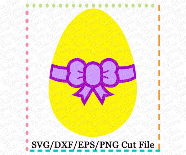 Egg Bow Center Cutting File SVG DXF EPS