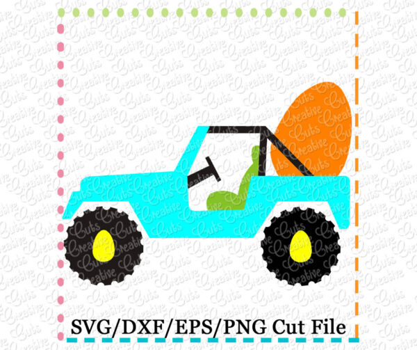 Easter Jeep Cutting File SVG DXF EPS