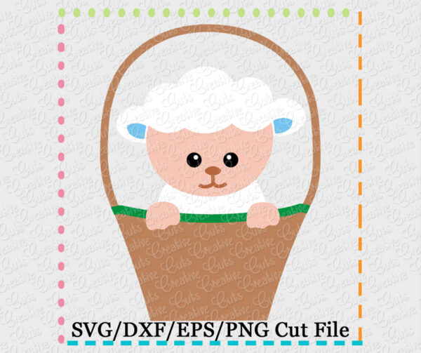 Lamb Boy Basket Cutting File SVG DXF EPS