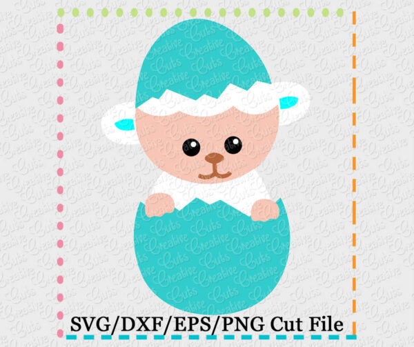 Lamb Egg Boy Cutting File SVG DXF EPS