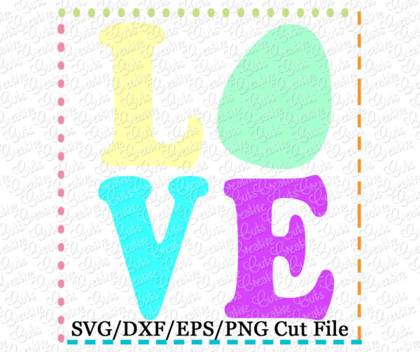 Love Egg Cutting File SVG DXF EPS