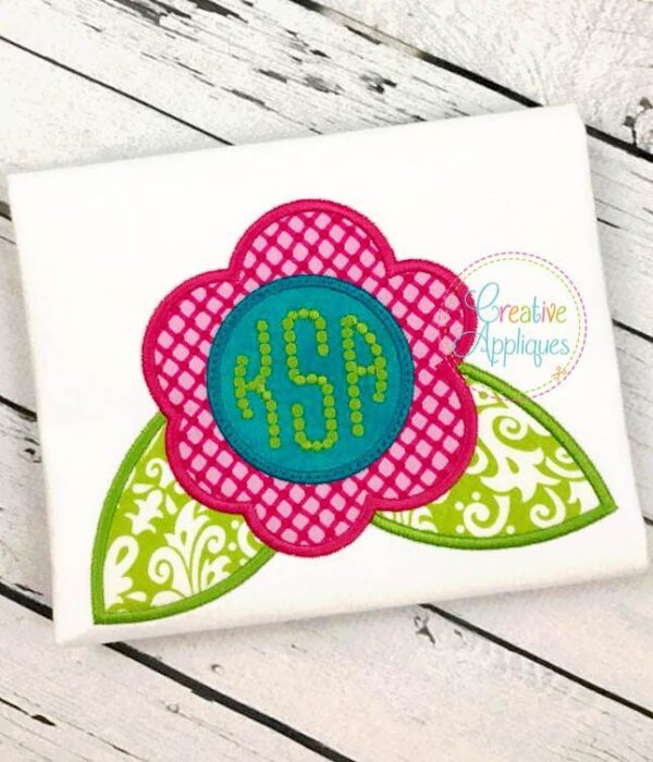 Monogram Flower Applique