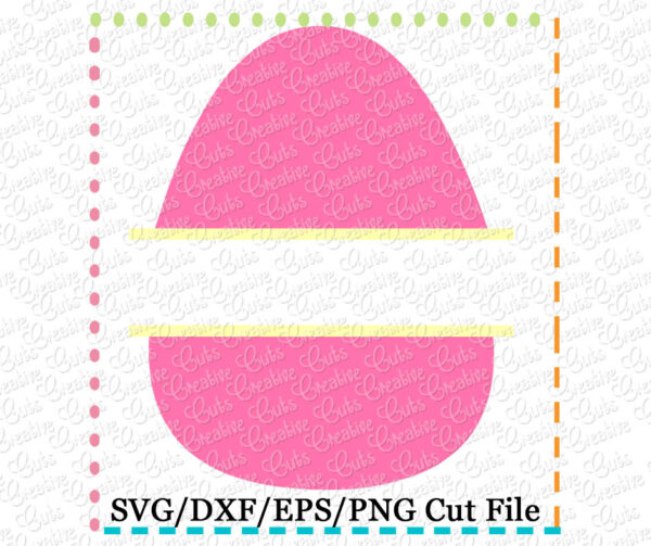 Split Egg Cutting File SVG DXF EPS