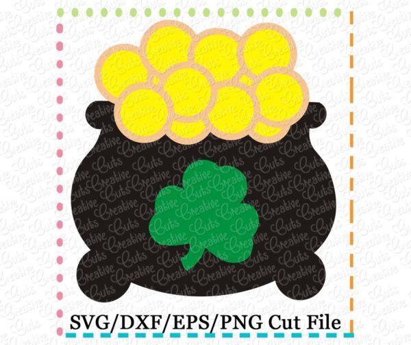 Pot of Gold Cutting File SVG DXF EPS