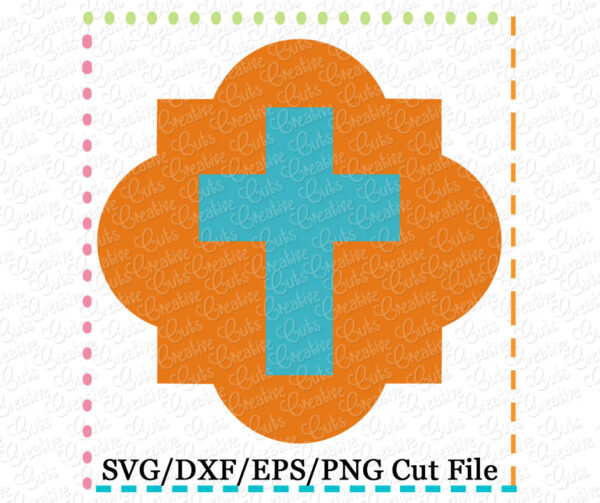 Quatrefoil Cross Cutting File SVG DXF EPS