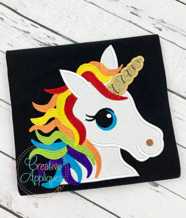 Rainbow Unicorn Applique