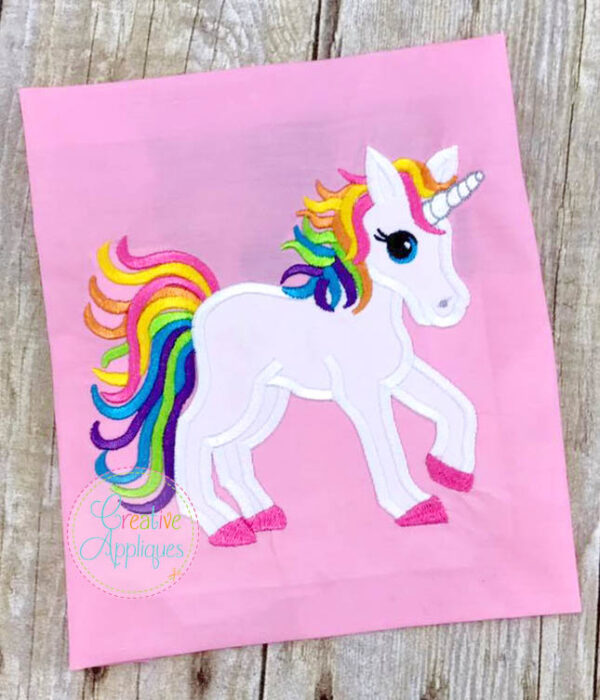 Rainbow Unicorn Applique