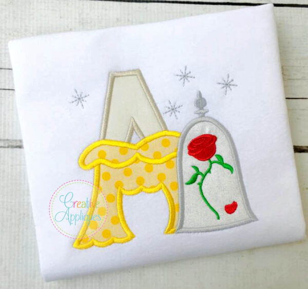 Beauty Rose Princess Alphabet Applique - Image 6