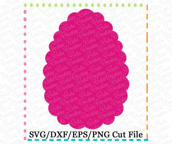 Scallop Egg Cutting File SVG DXF EPS