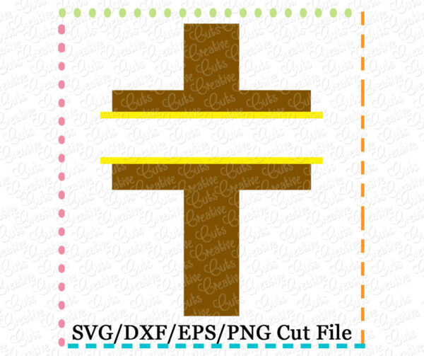 Split Cross Cutting File SVG DXF EPS