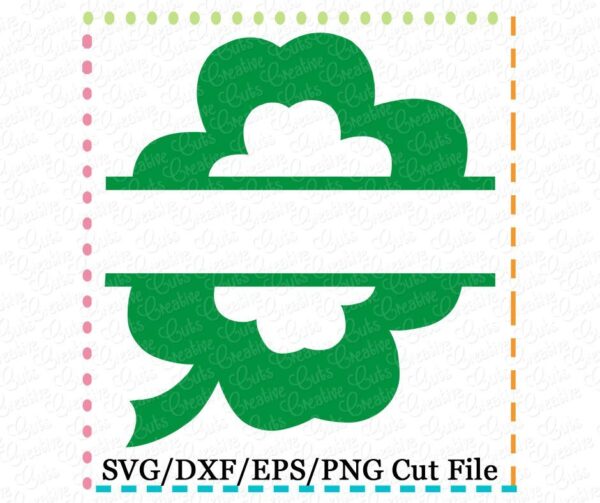 Split Clover Cutting File SVG DXF EPS