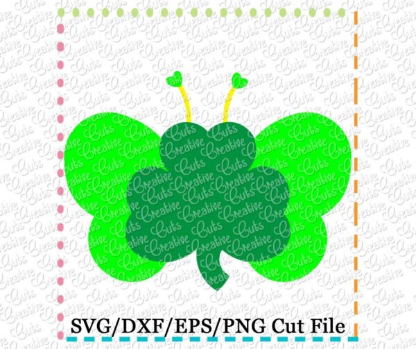 St Patricks' Day Butterfly Cutting File SVG DXF EPS