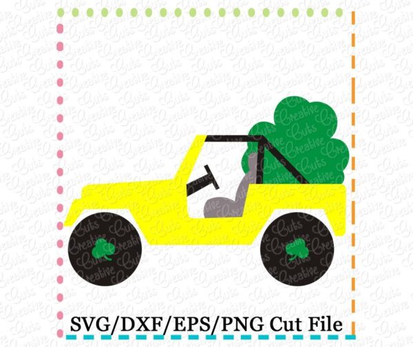 St Patrick's Jeep Cutting File SVG DXF EPS