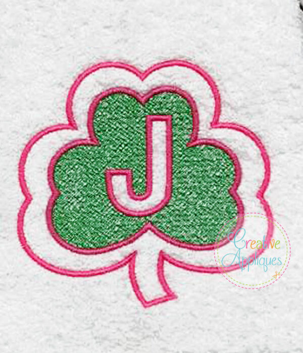 Embossed Clover St Patrick's Embroidery Alphabet