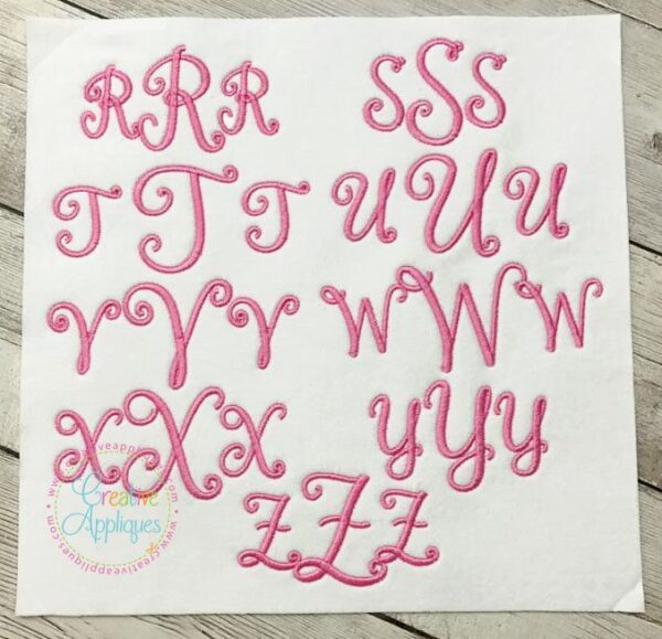 Stylish Monogram Embroidery Alphabet Font - Image 3