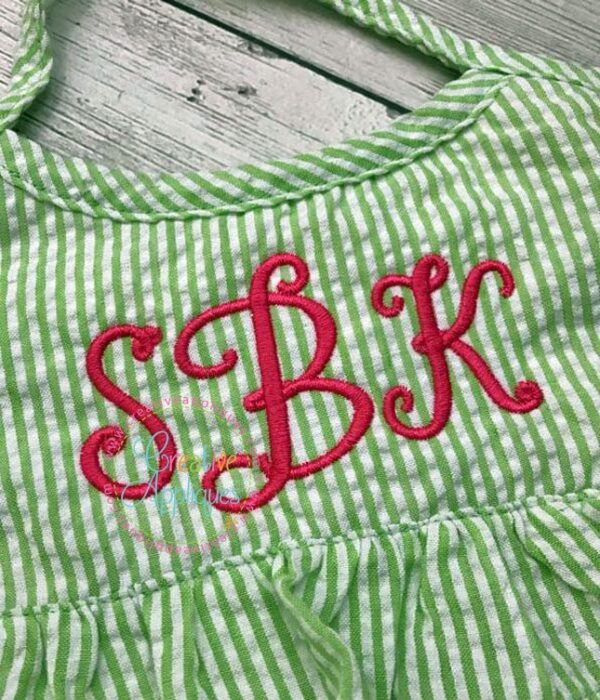 Stylish Monogram Embroidery Alphabet Font