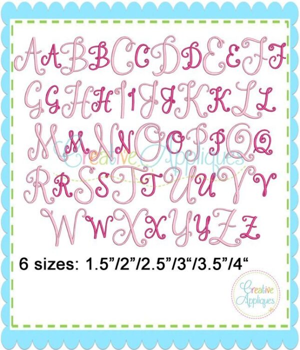 Stylish Monogram Embroidery Alphabet Font - Image 4