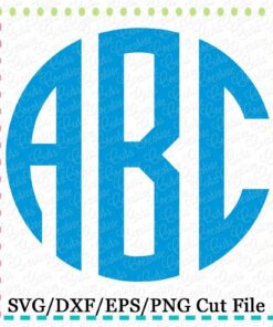 Monogram SVG Circle Alphabet Letter ABC