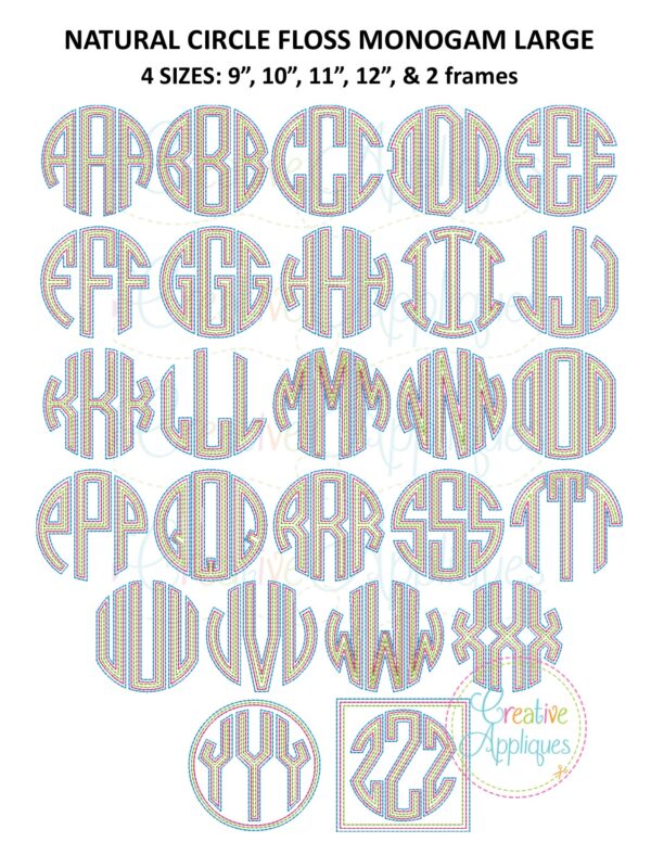 Natural Circle Floss Monogram LARGE - Image 3