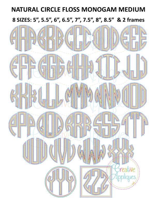 Natural Circle Floss Monogram MEDIUM - Image 5