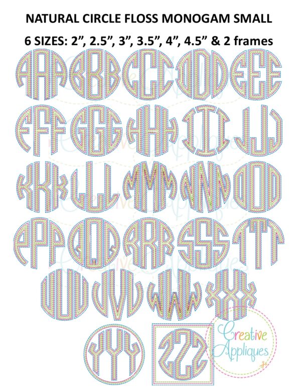 Natural Circle Floss Monogram SMALL - Image 5