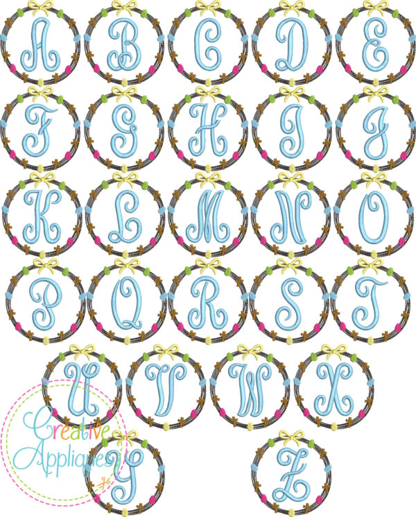 Easter Eggs Crosses Monogram Alphabet - Image 4