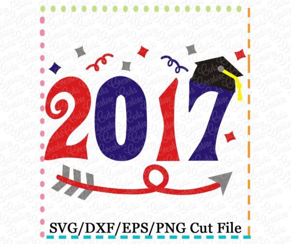 2017 Graduation Cutting File SVG DXF EPS