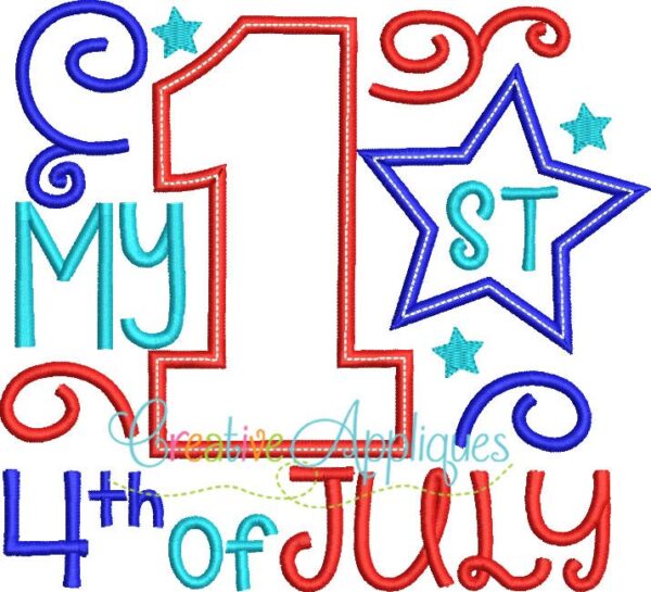 My 1st 4th of July Applique - Image 2