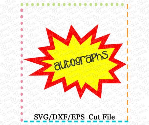 Autographs Cutting File SVG DXF EPS