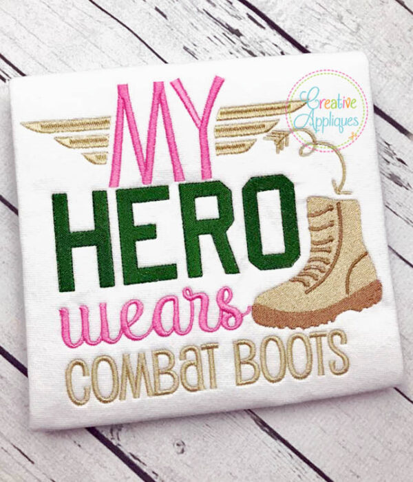 My Hero wears combat boots Embroidery