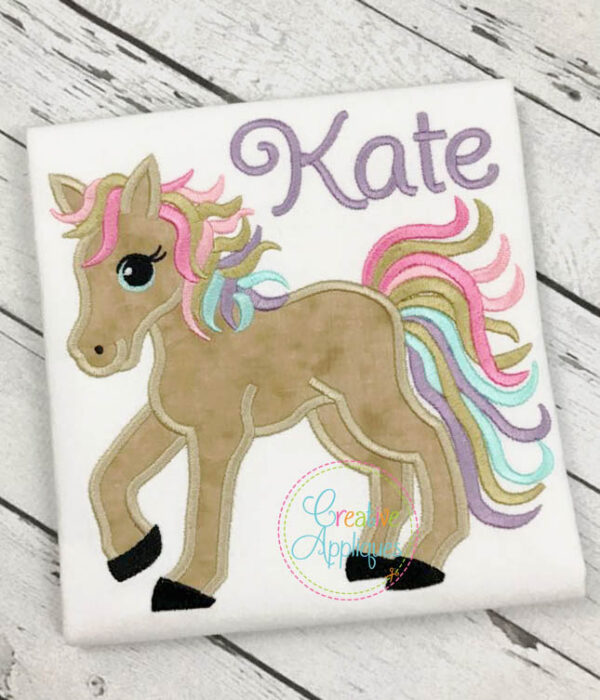 Rainbow Pony Applique - Image 3