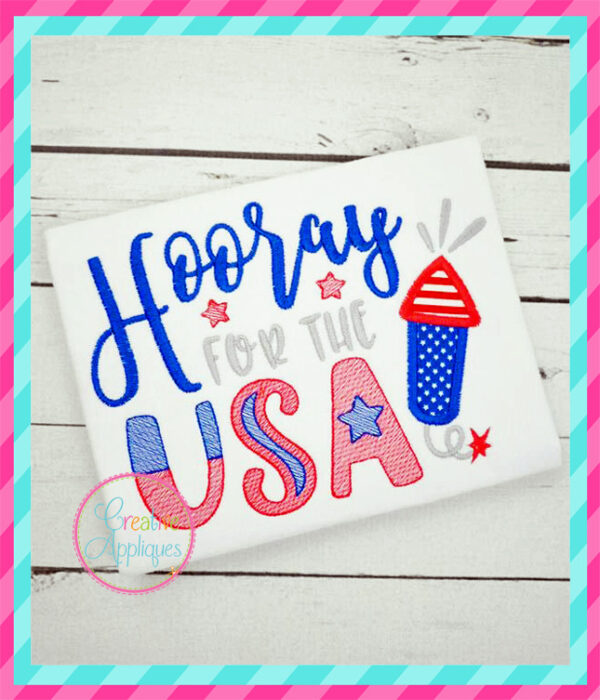 Hooray for the USA Applique